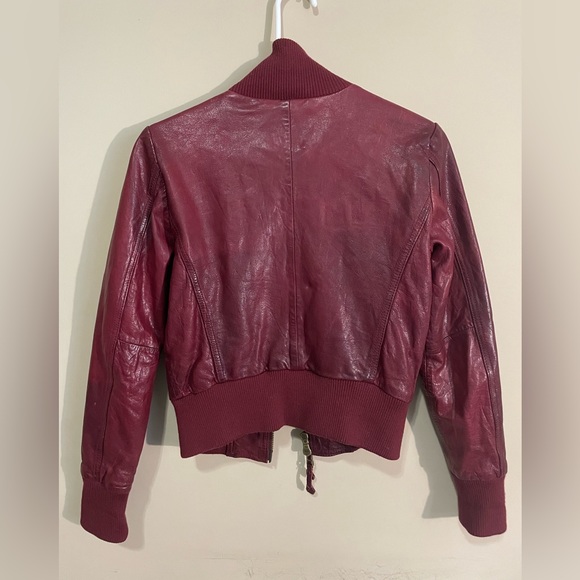 Miss Top Gun leather bomber jacket size small - Picture 4 of 5